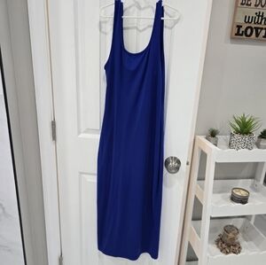 Elegant Blue Sleeveless Dress